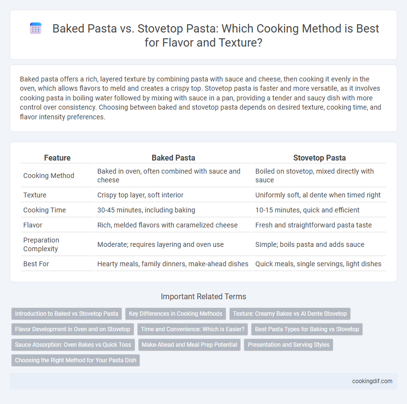 Baked Pasta vs. Stovetop Pasta: Which Cooking Method is Best for Flavor and Texture?