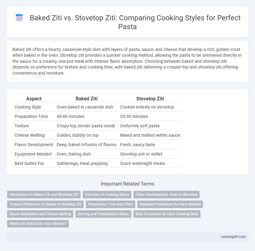 Baked Ziti vs. Stovetop Ziti: Comparing Cooking Styles for Perfect Pasta