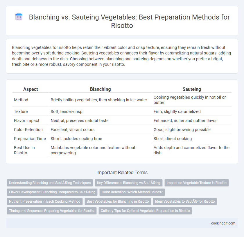 Blanching vs. Sauteing Vegetables: Best Preparation Methods for Risotto