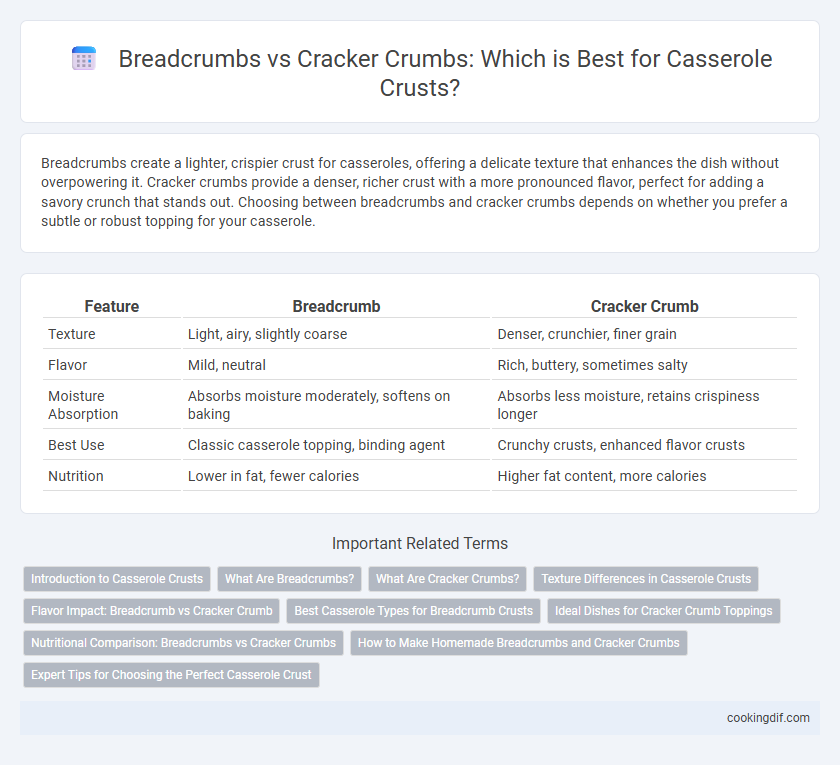 Breadcrumbs vs Cracker Crumbs: Which is Best for Casserole Crusts?