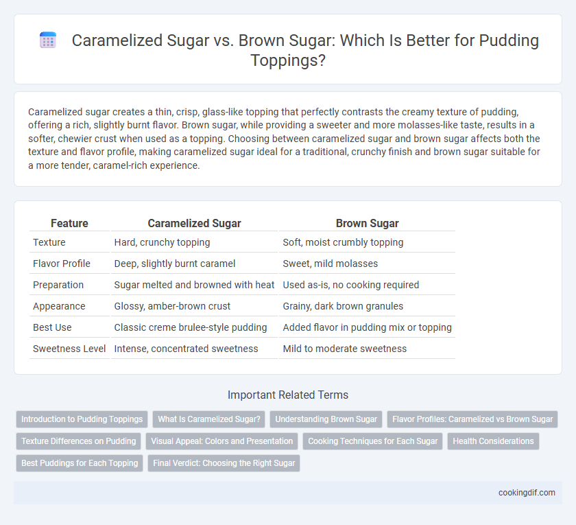 Caramelized Sugar vs. Brown Sugar: Which Is Better for Pudding Toppings?