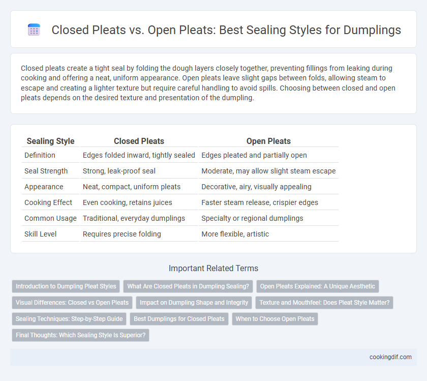 Closed Pleats vs. Open Pleats: Best Sealing Styles for Dumplings