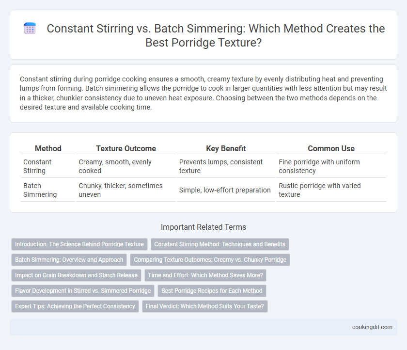 Constant Stirring vs. Batch Simmering: Which Method Creates the Best Porridge Texture?