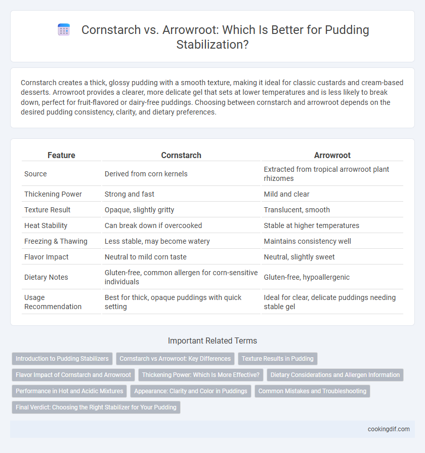 Cornstarch vs. Arrowroot: Which Is Better for Pudding Stabilization?