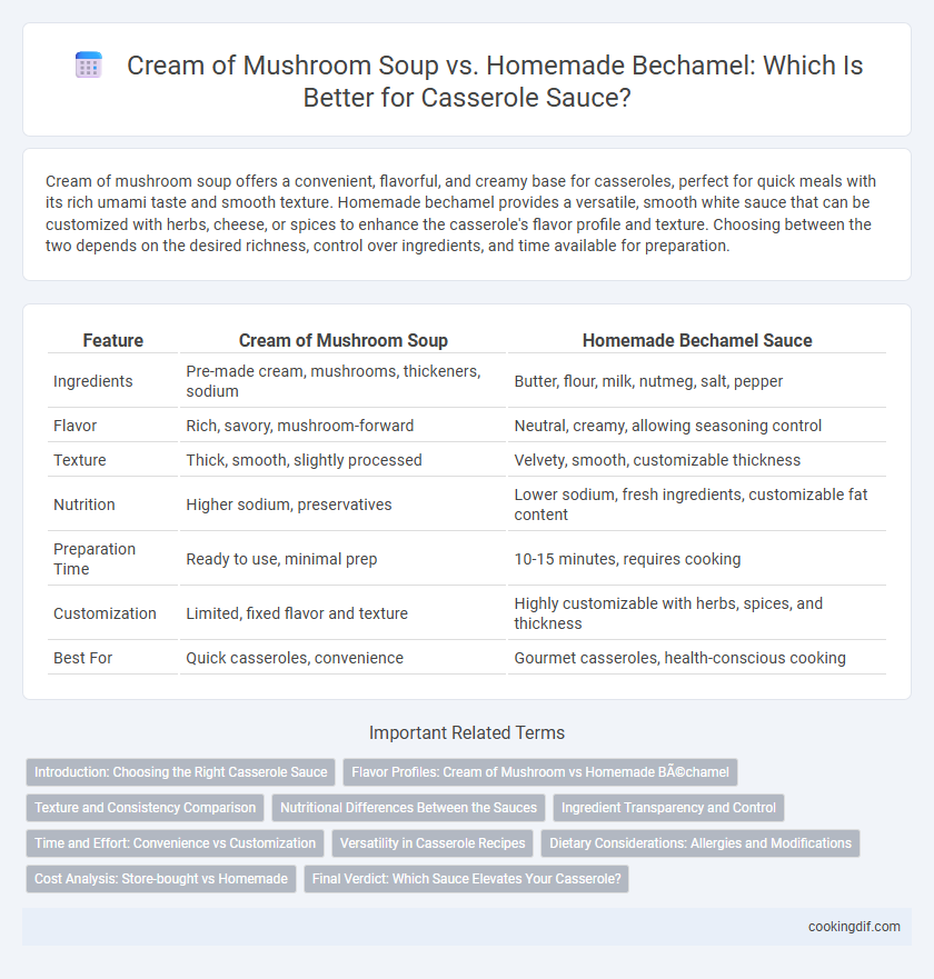 Cream of Mushroom Soup vs. Homemade Bechamel: Which Is Better for Casserole Sauce?