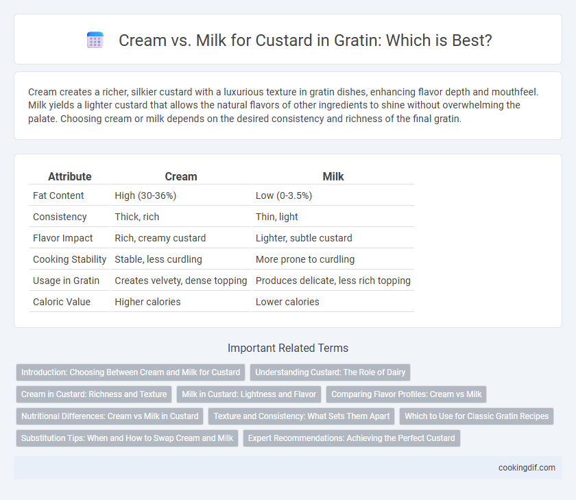 Cream vs. Milk for Custard in Gratin: Which is Best?