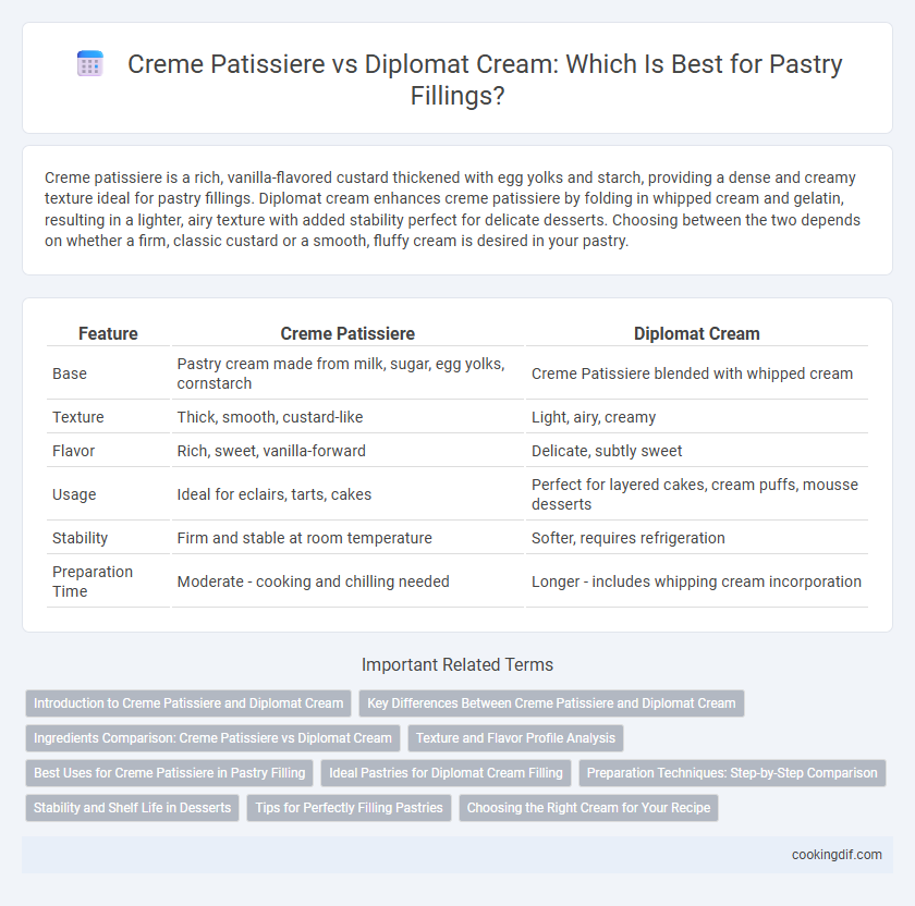 Creme Patissiere vs Diplomat Cream: Which Is Best for Pastry Fillings?
