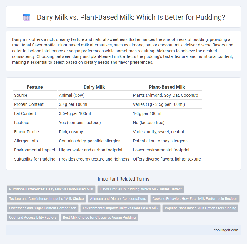 Dairy Milk vs. Plant-Based Milk: Which Is Better for Pudding?