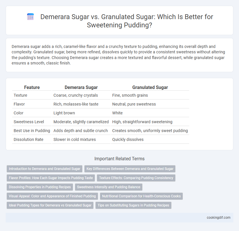 Demerara Sugar vs. Granulated Sugar: Which Is Better for Sweetening Pudding?