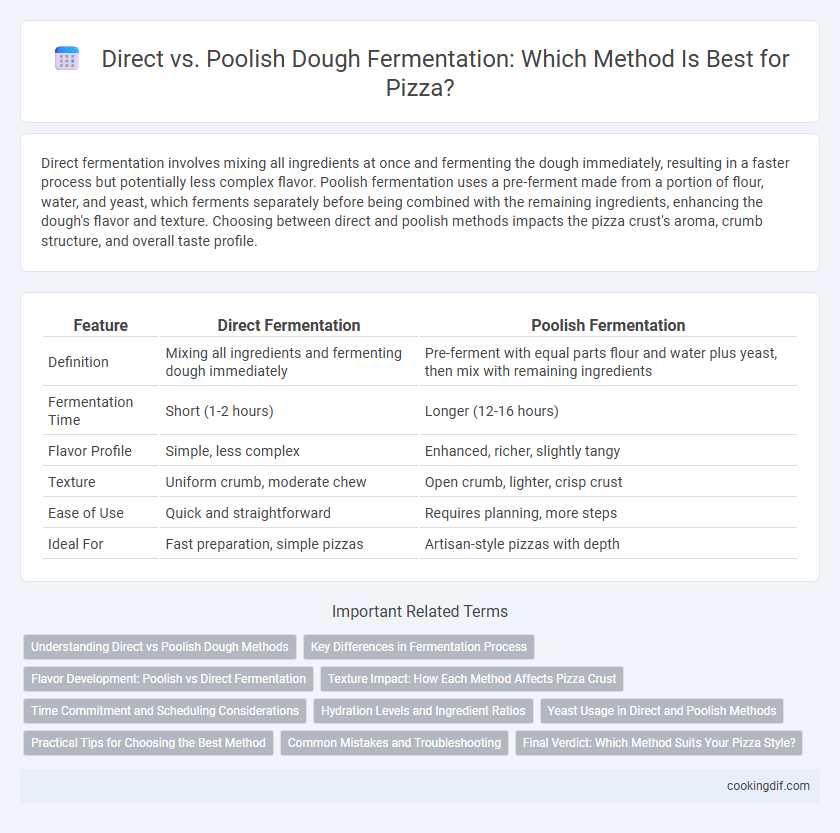 Direct vs. Poolish Dough Fermentation: Which Method Is Best for Pizza?