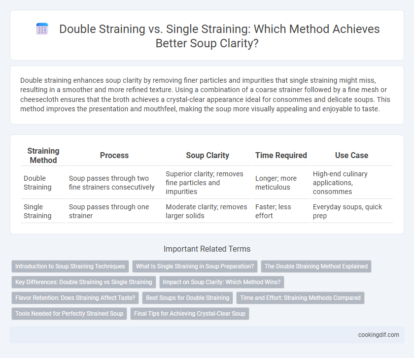 Double Straining vs. Single Straining: Which Method Achieves Better Soup Clarity?