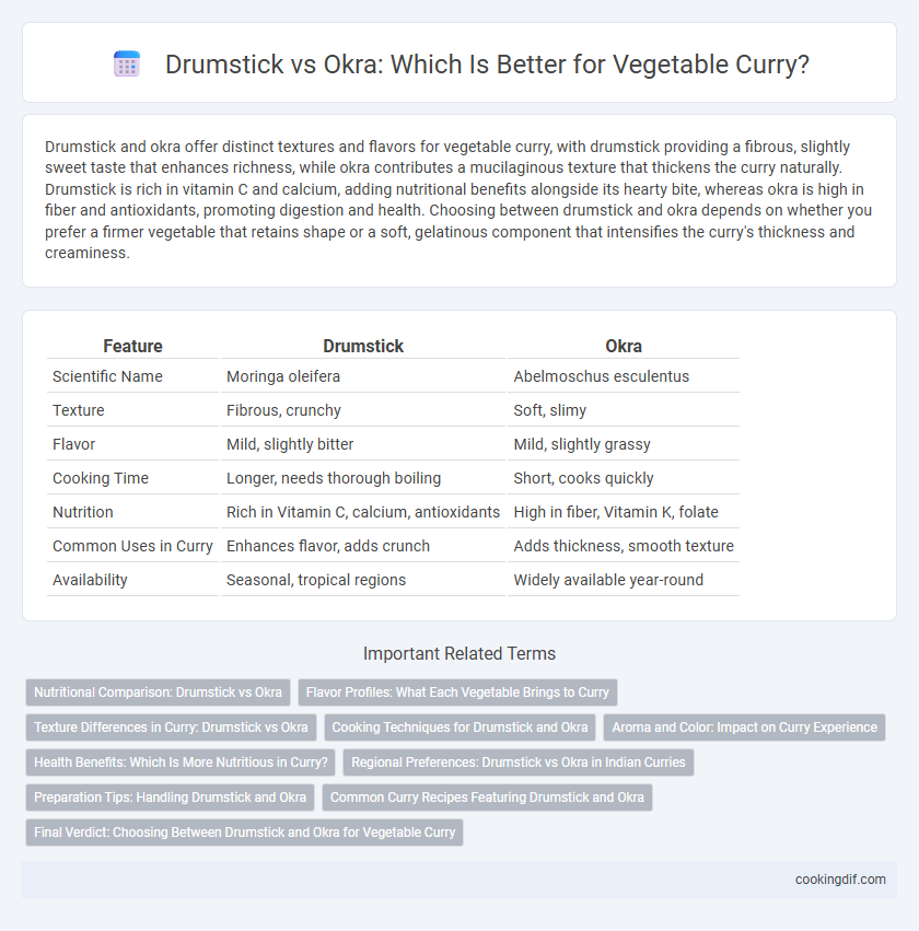 Drumstick vs Okra: Which Is Better for Vegetable Curry?