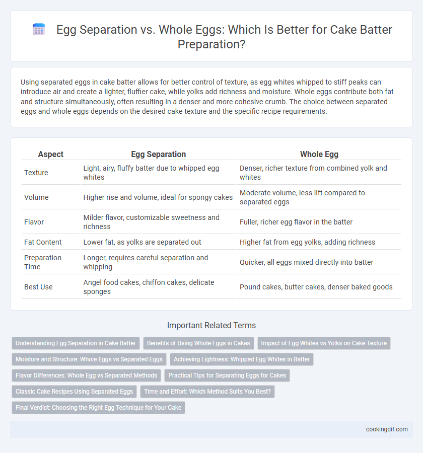 Egg Separation vs. Whole Eggs: Which Is Better for Cake Batter Preparation?