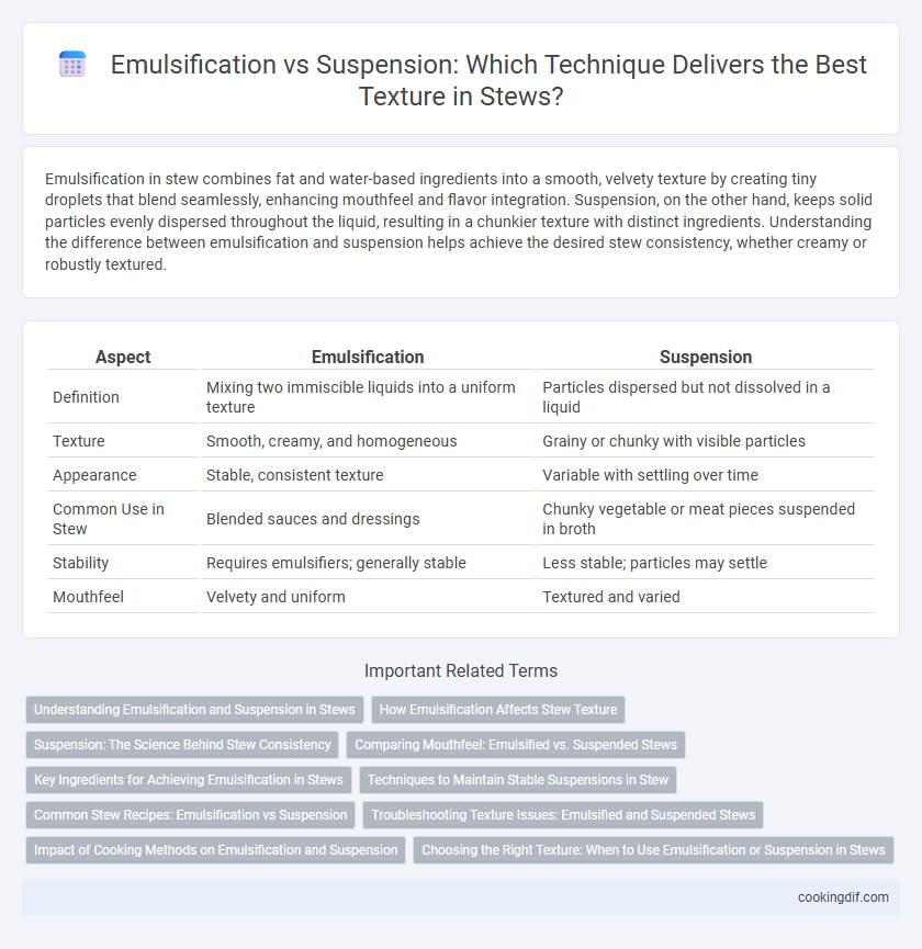 Emulsification vs Suspension: Which Technique Delivers the Best Texture in Stews?
