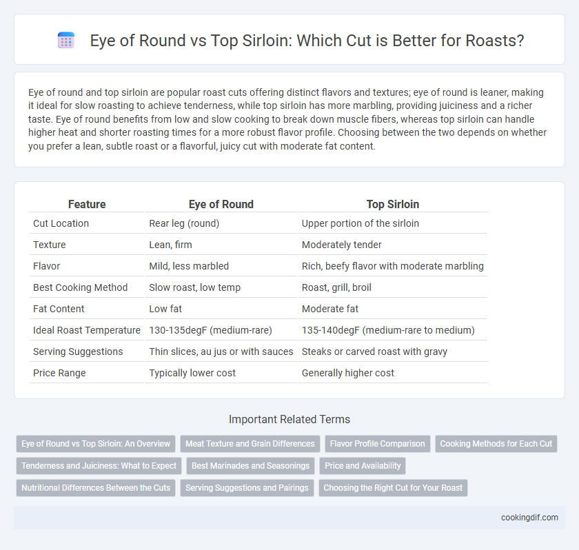 Eye of Round vs Top Sirloin: Which Cut is Better for Roasts?