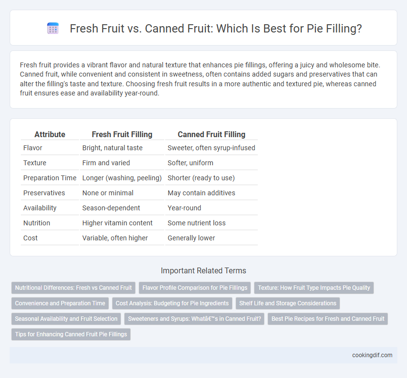 Fresh Fruit vs. Canned Fruit: Which Is Best for Pie Filling?