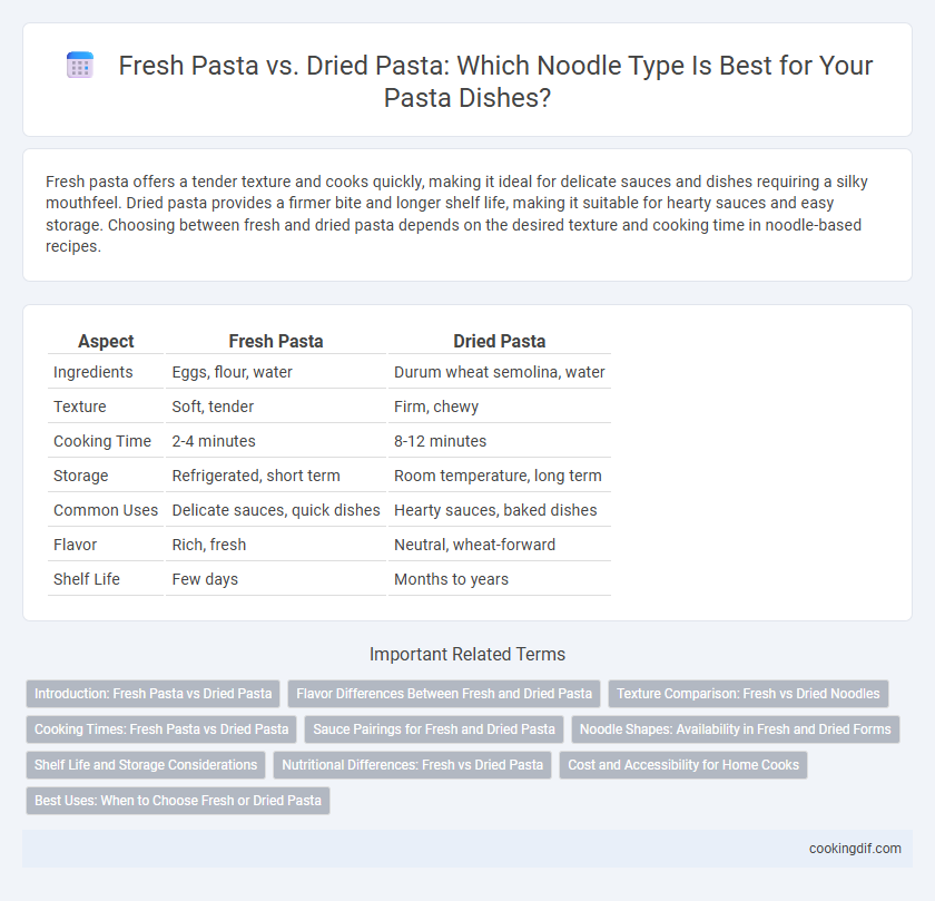 Fresh Pasta vs. Dried Pasta: Which Noodle Type Is Best for Your Pasta Dishes?