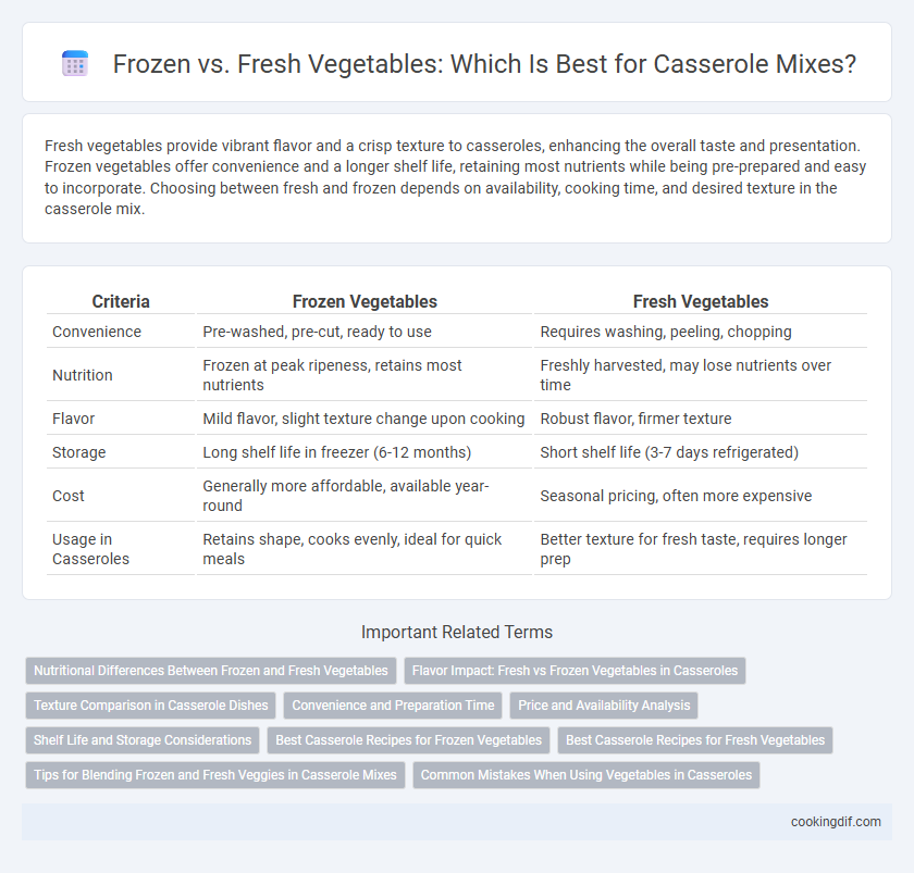 Frozen vs. Fresh Vegetables: Which Is Best for Casserole Mixes?
