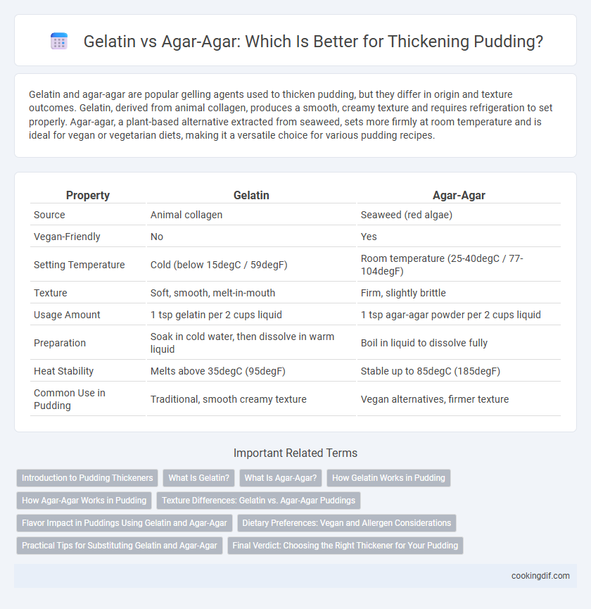 Gelatin vs Agar-Agar: Which Is Better for Thickening Pudding?