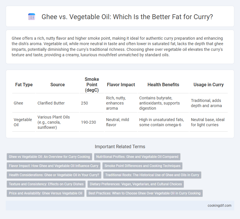 Ghee vs. Vegetable Oil: Which Is the Better Fat for Curry?