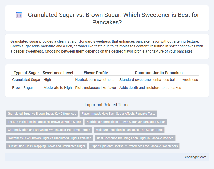 Granulated Sugar vs. Brown Sugar: Which Sweetener is Best for Pancakes?