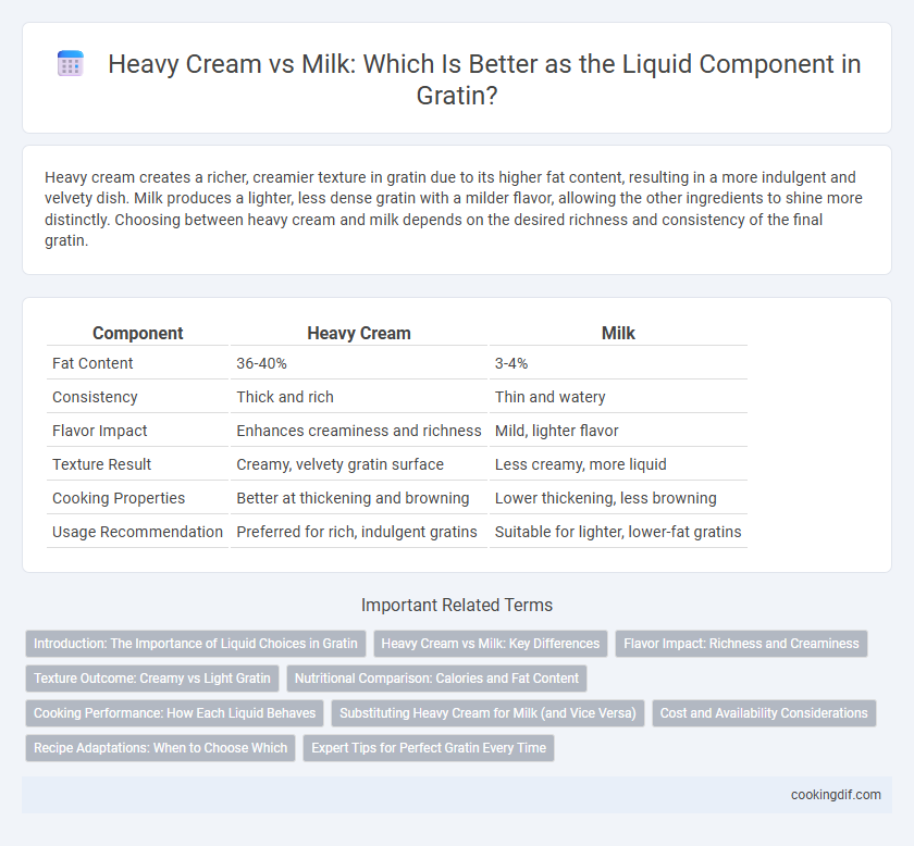 Heavy Cream vs Milk: Which Is Better as the Liquid Component in Gratin?