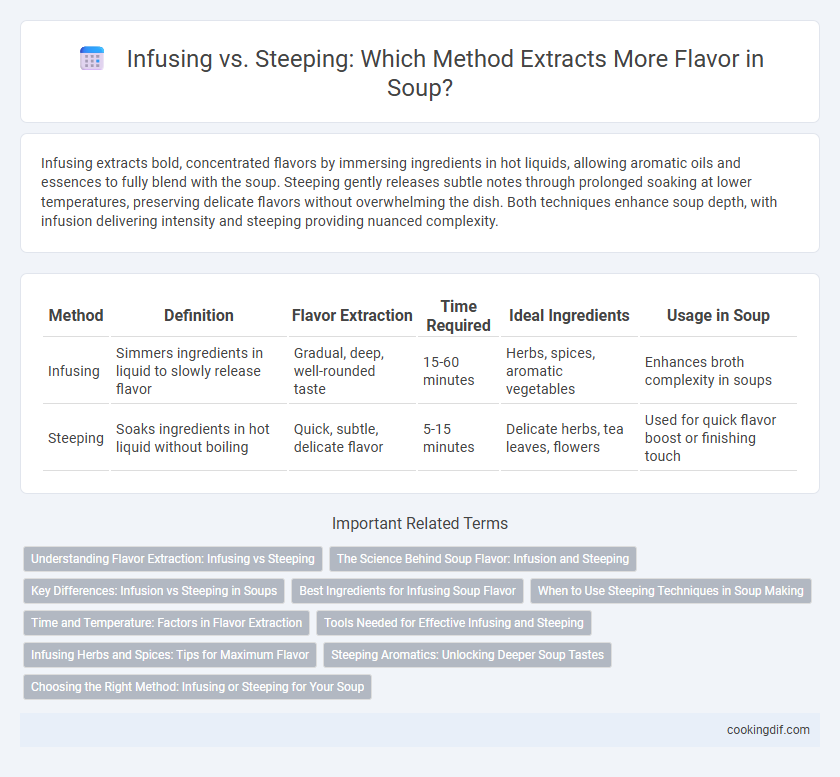 Infusing vs. Steeping: Which Method Extracts More Flavor in Soup?