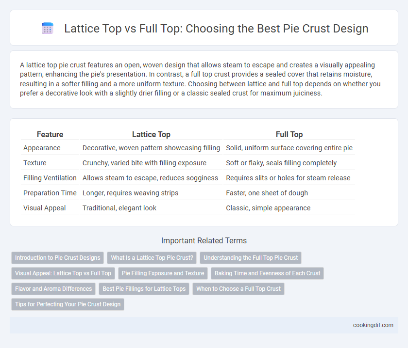 Lattice Top vs Full Top: Choosing the Best Pie Crust Design