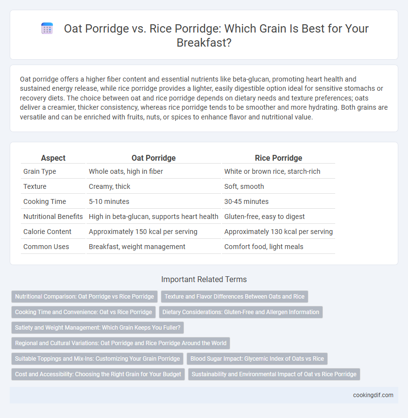 Oat Porridge vs. Rice Porridge: Which Grain Is Best for Your Breakfast?