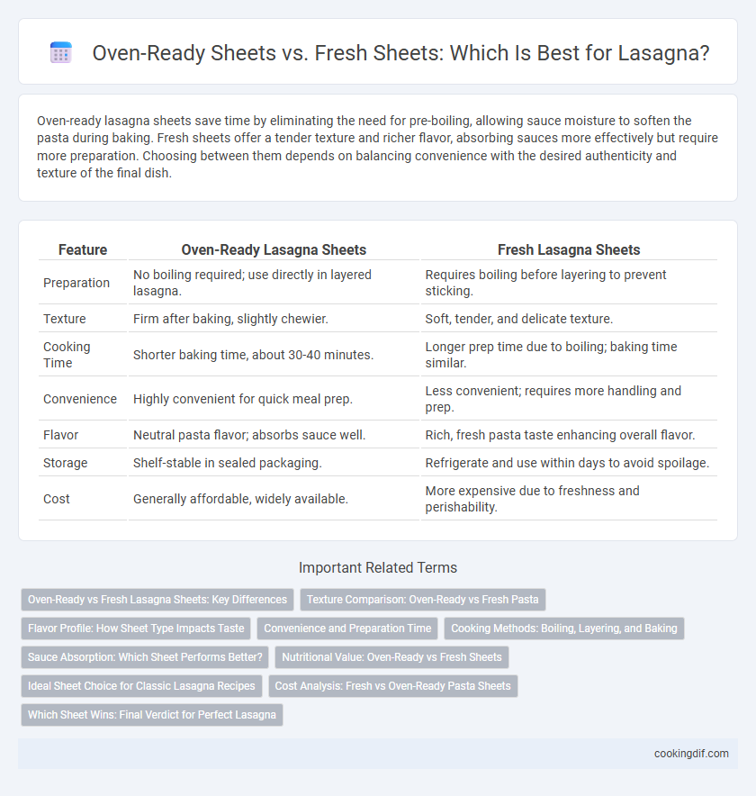 Oven-Ready Sheets vs. Fresh Sheets: Which Is Best for Lasagna?