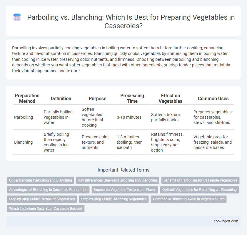 Parboiling vs. Blanching: Which Is Best for Preparing Vegetables in Casseroles?