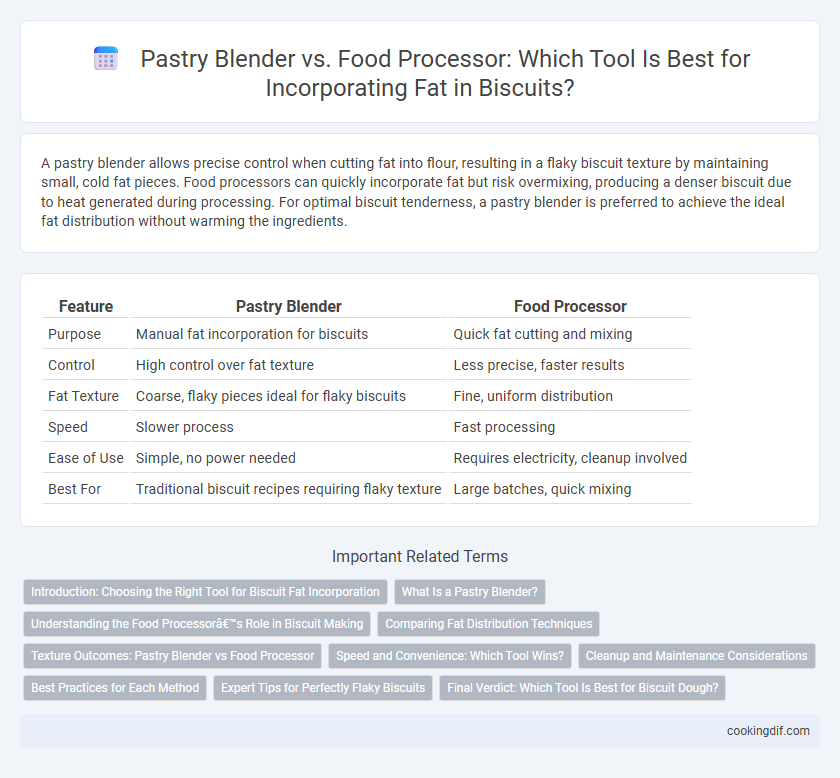 Pastry Blender vs. Food Processor: Which Tool Is Best for Incorporating Fat in Biscuits?