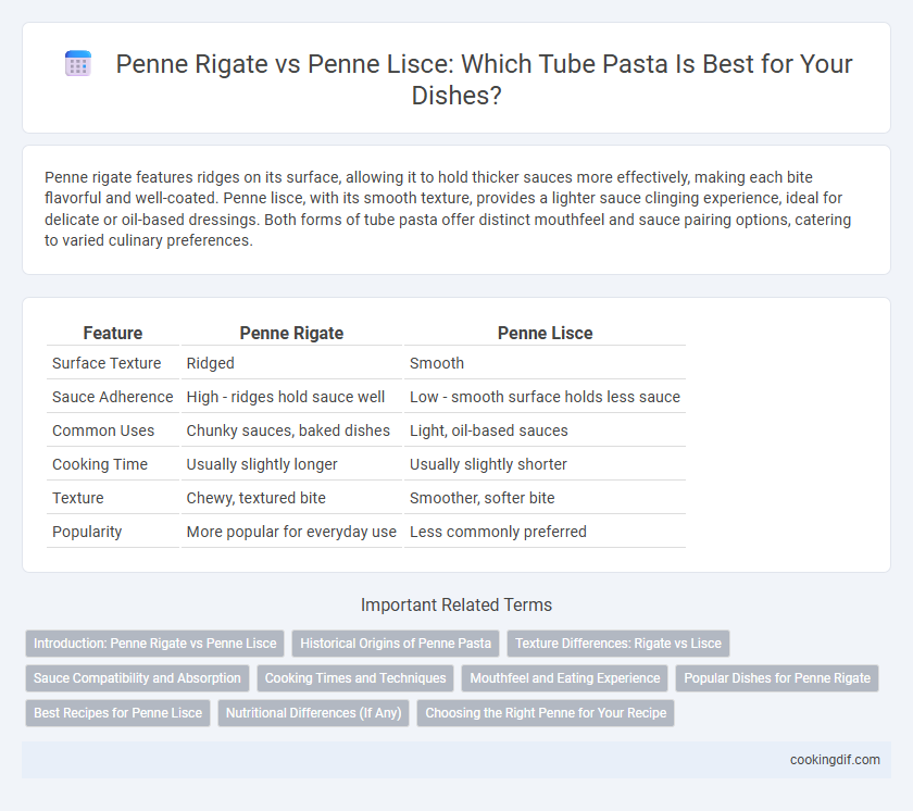 Penne Rigate vs Penne Lisce: Which Tube Pasta Is Best for Your Dishes?