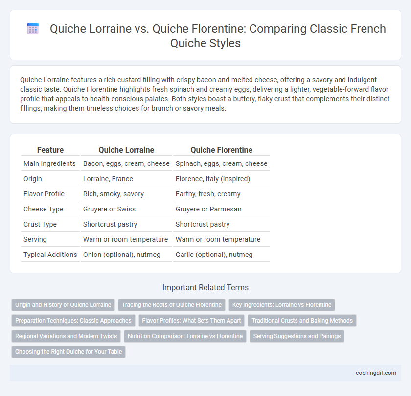 Quiche Lorraine vs. Quiche Florentine: Comparing Classic French Quiche Styles