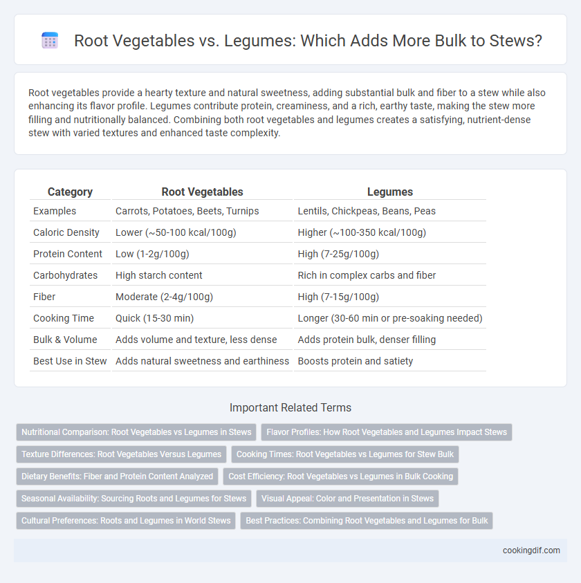 Root Vegetables vs. Legumes: Which Adds More Bulk to Stews?