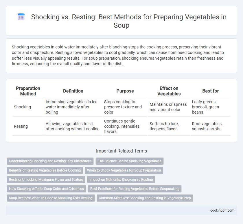 Shocking vs. Resting: Best Methods for Preparing Vegetables in Soup