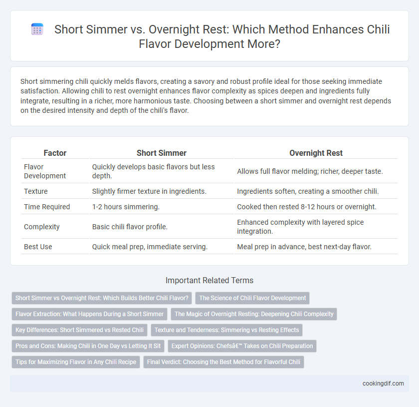 Short Simmer vs. Overnight Rest: Which Method Enhances Chili Flavor Development More?
