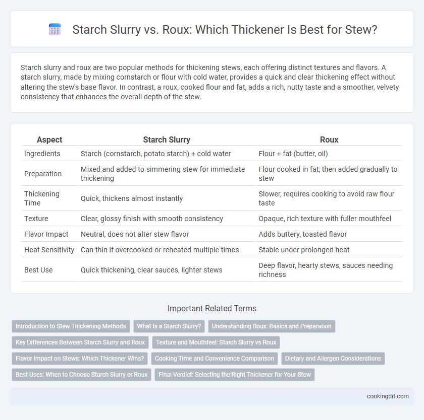 Starch Slurry vs. Roux: Which Thickener Is Best for Stew?