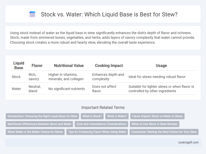 Stock vs. Water: Which Liquid Base is Best for Stew?