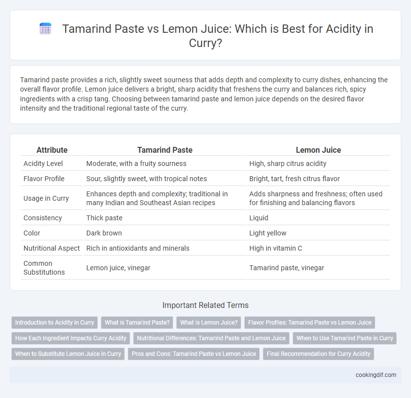 Tamarind Paste vs Lemon Juice: Which is Best for Acidity in Curry?