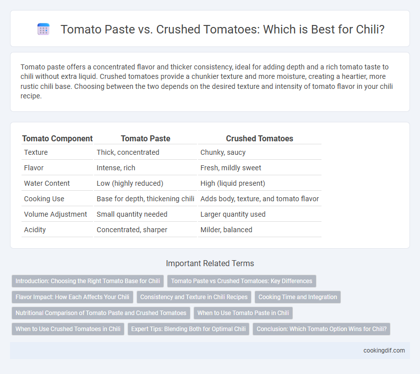 Tomato Paste vs. Crushed Tomatoes: Which is Best for Chili?
