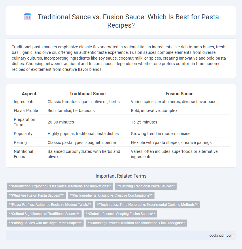 Traditional Sauce vs. Fusion Sauce: Which Is Best for Pasta Recipes?