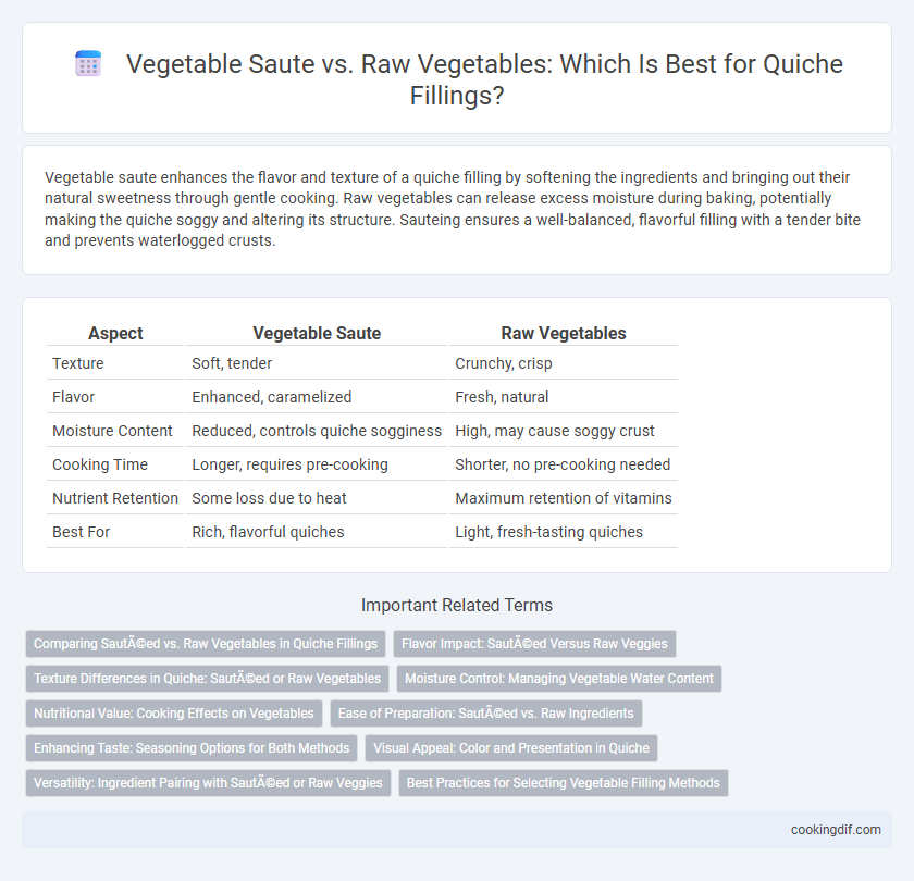Vegetable Saute vs. Raw Vegetables: Which Is Best for Quiche Fillings?