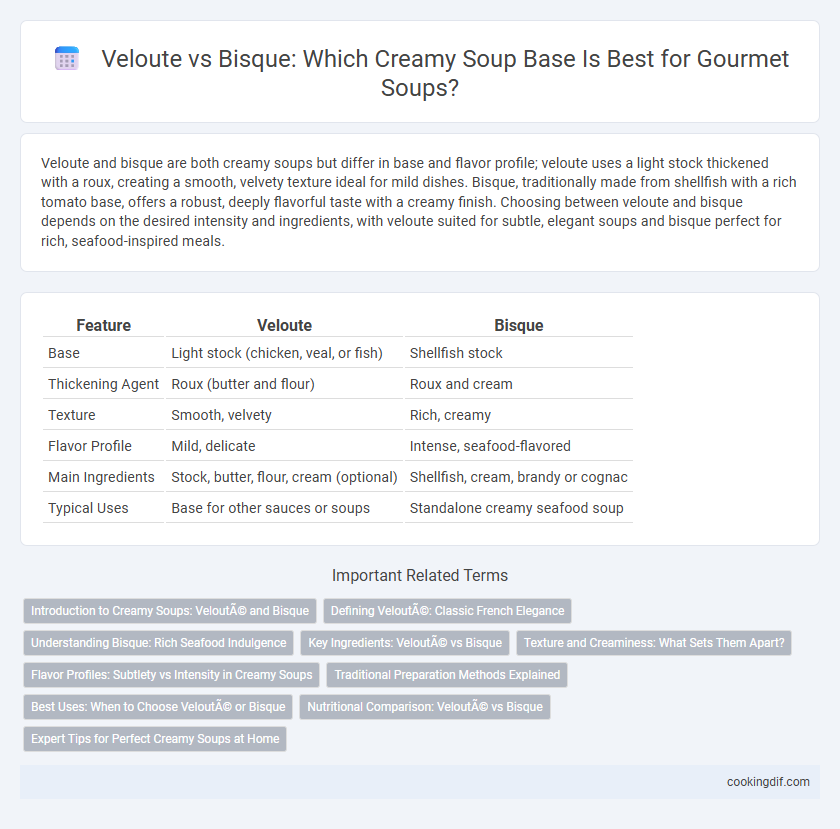 Veloute vs Bisque: Which Creamy Soup Base Is Best for Gourmet Soups?