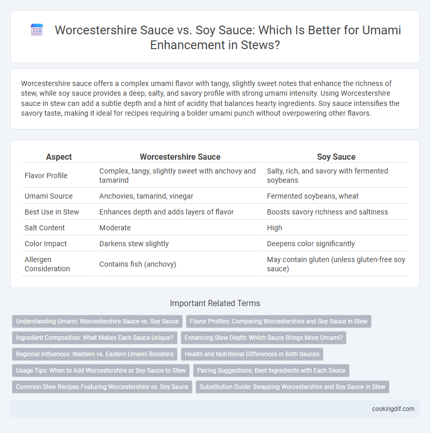 Worcestershire Sauce vs. Soy Sauce: Which Is Better for Umami Enhancement in Stews?