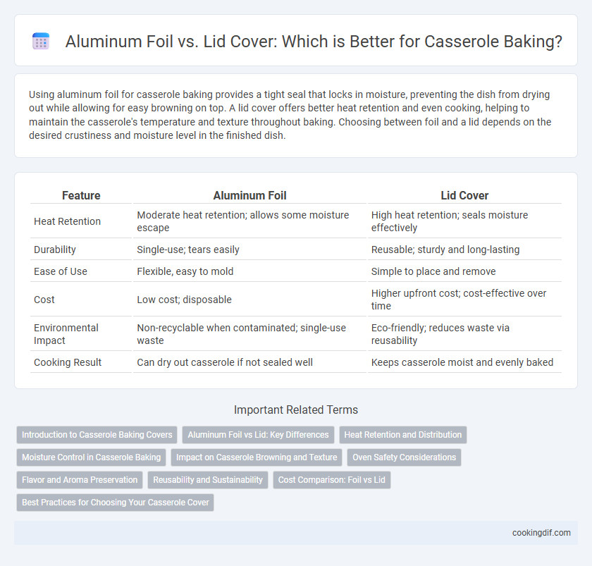 Aluminum Foil vs. Lid Cover: Which is Better for Casserole Baking?