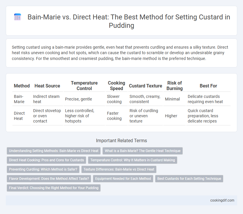Bain-Marie vs. Direct Heat: The Best Method for Setting Custard in Pudding