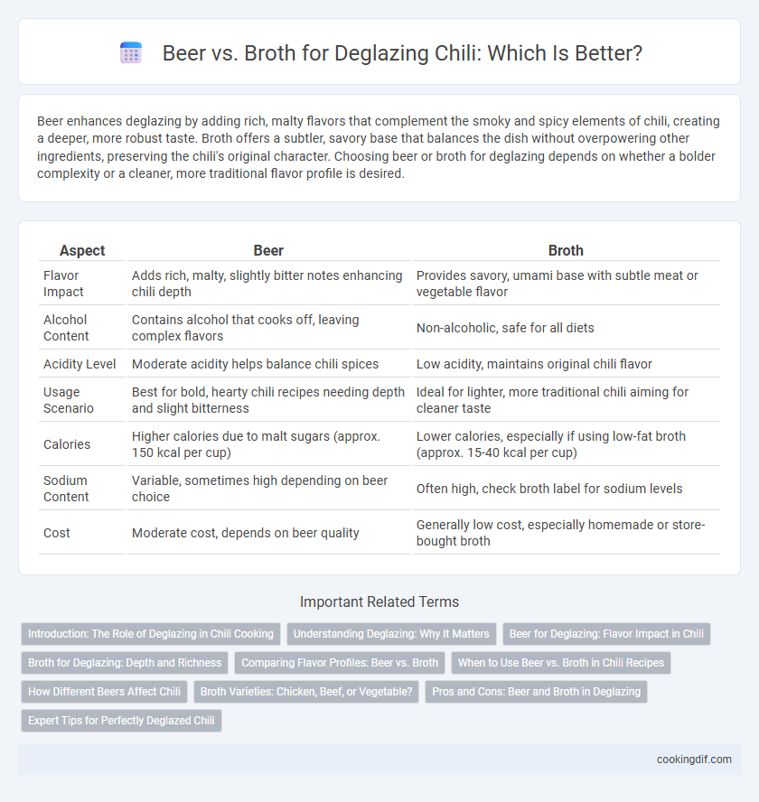 Beer vs. Broth for Deglazing Chili: Which Is Better?