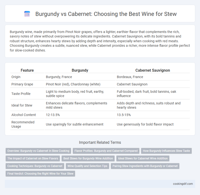 Burgundy vs Cabernet: Choosing the Best Wine for Stew