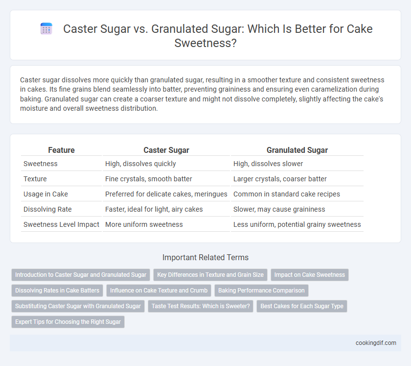 Caster Sugar vs. Granulated Sugar: Which Is Better for Cake Sweetness?